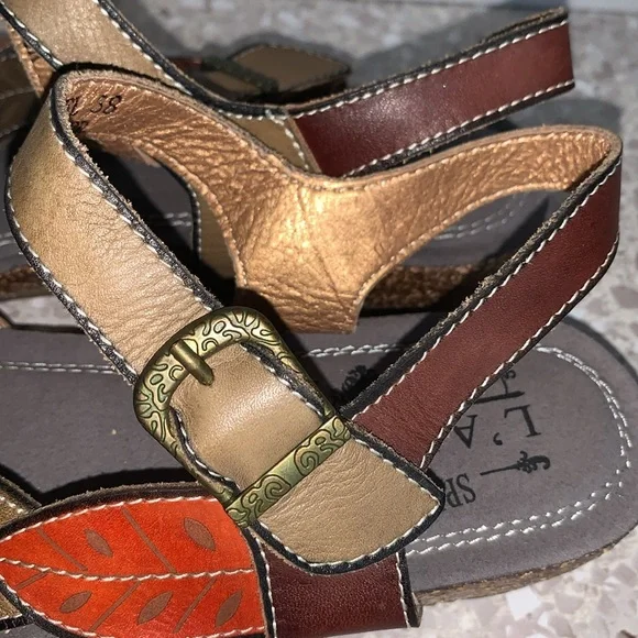 L’Artiste by Spring Step Leather Sandals Women’s Multicolor US 7.5 EU 38 - Picture 7 of 13